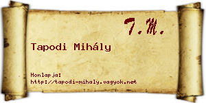 Tapodi Mihály névjegykártya